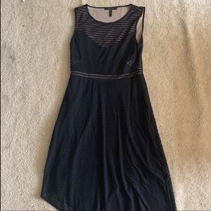 BCBG asymmetric hem dress.